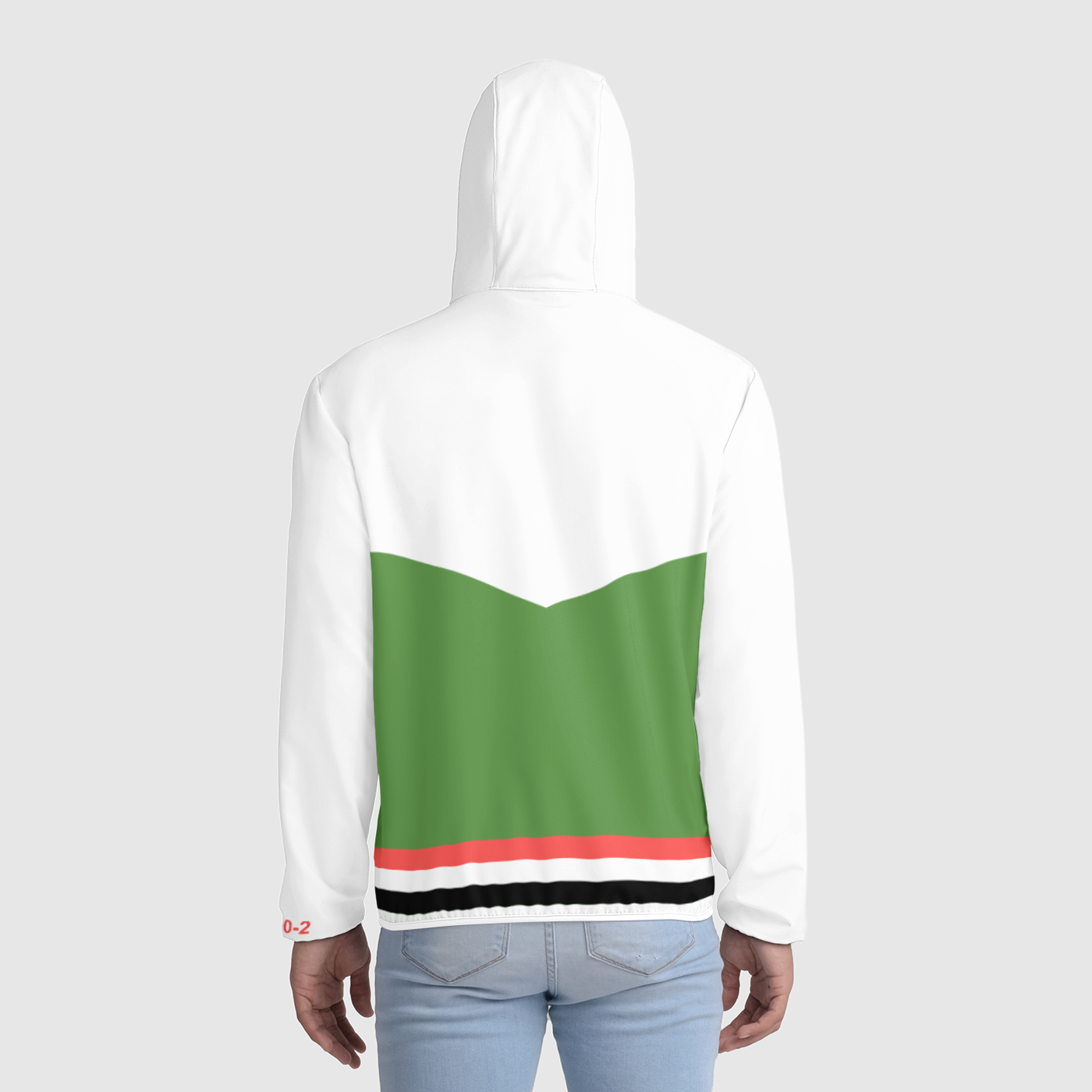 LIGHTWEIGHT JACKET - GREEN/WHITE