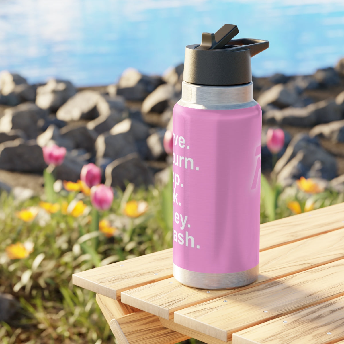 32 OZ DOUBLE-WALL STAINLESS STEEL WATER BOTTLE - PINK