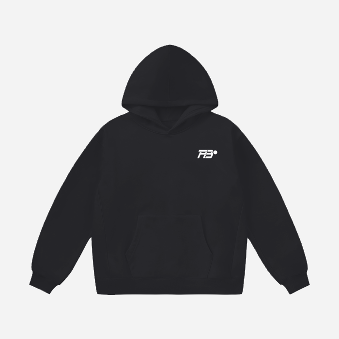 HEAVYWEIGHT FLEECE HOODIE - BLACK BALL FADE