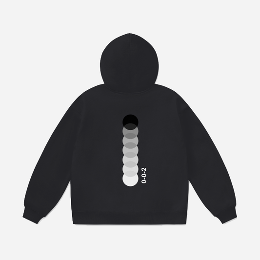 HEAVYWEIGHT FLEECE HOODIE - BLACK BALL FADE