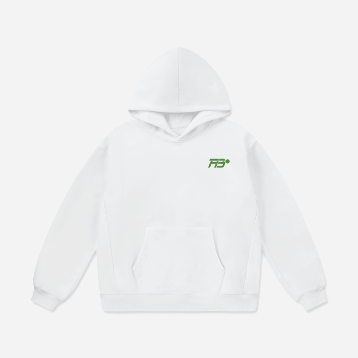 HEAVYWEIGHT FLEECE HOODIE - WHITE BALL FADE