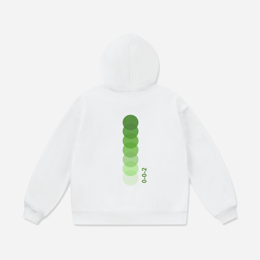 HEAVYWEIGHT FLEECE HOODIE - WHITE BALL FADE