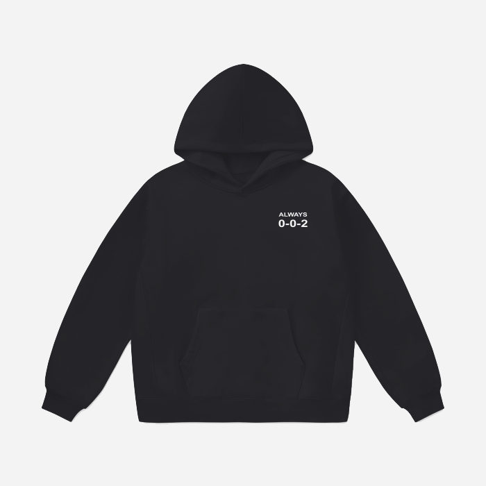 HEAVYWEIGHT FLEECE HOODIE - BLACK SWEATY LEISURE