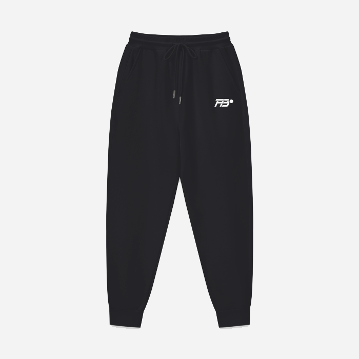 HEAVYWEIGHT FLEECE DRAWSTRING JOGGERS - BLACK