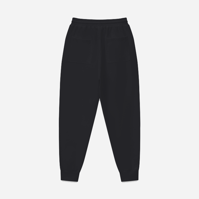 HEAVYWEIGHT FLEECE DRAWSTRING JOGGERS - BLACK