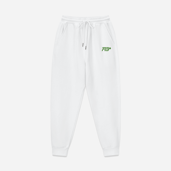 HEAVYWEIGHT FLEECE DRAWSTRING JOGGERS - WHITE