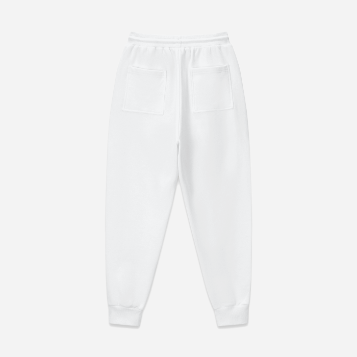 HEAVYWEIGHT FLEECE DRAWSTRING JOGGERS - WHITE