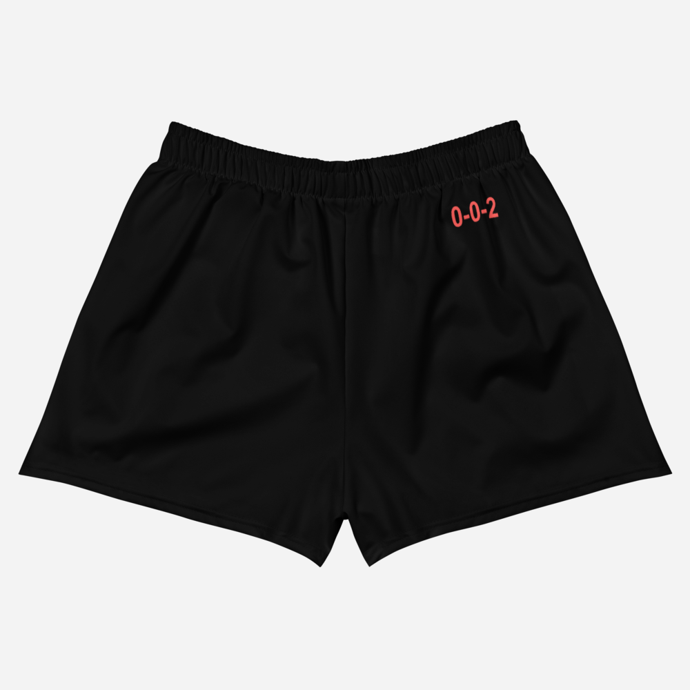 WOMENS RECYCLED ATHLETIC SHORTS - BLACK