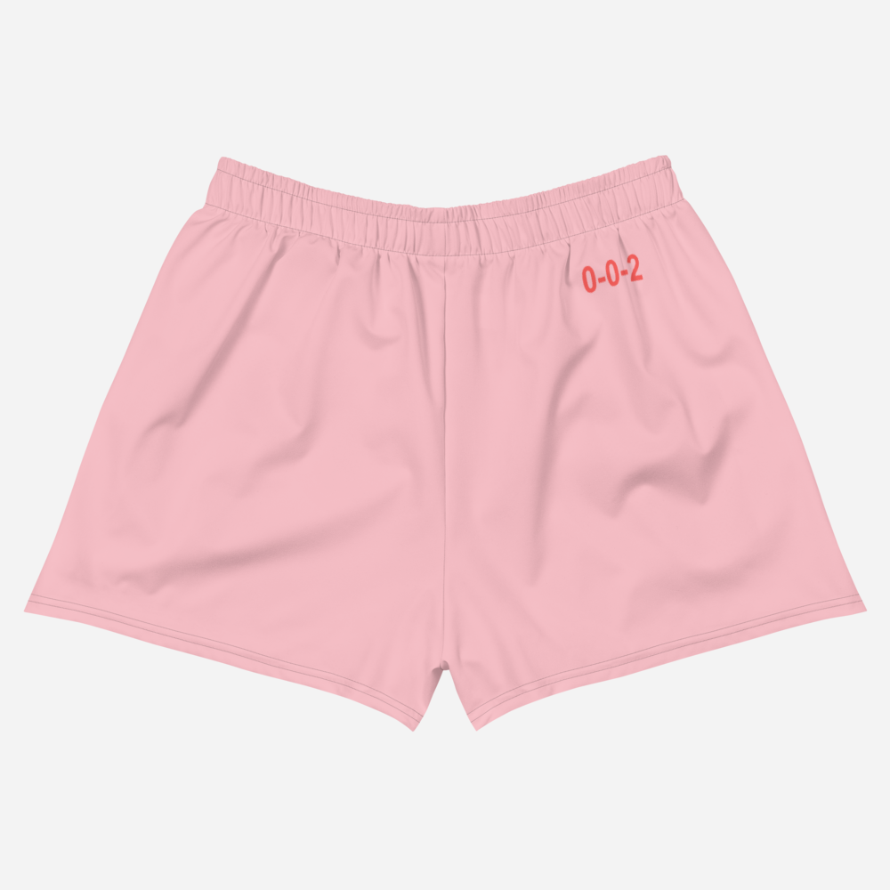 WOMENS RECYCLED ATHLETIC SHORTS - PINK