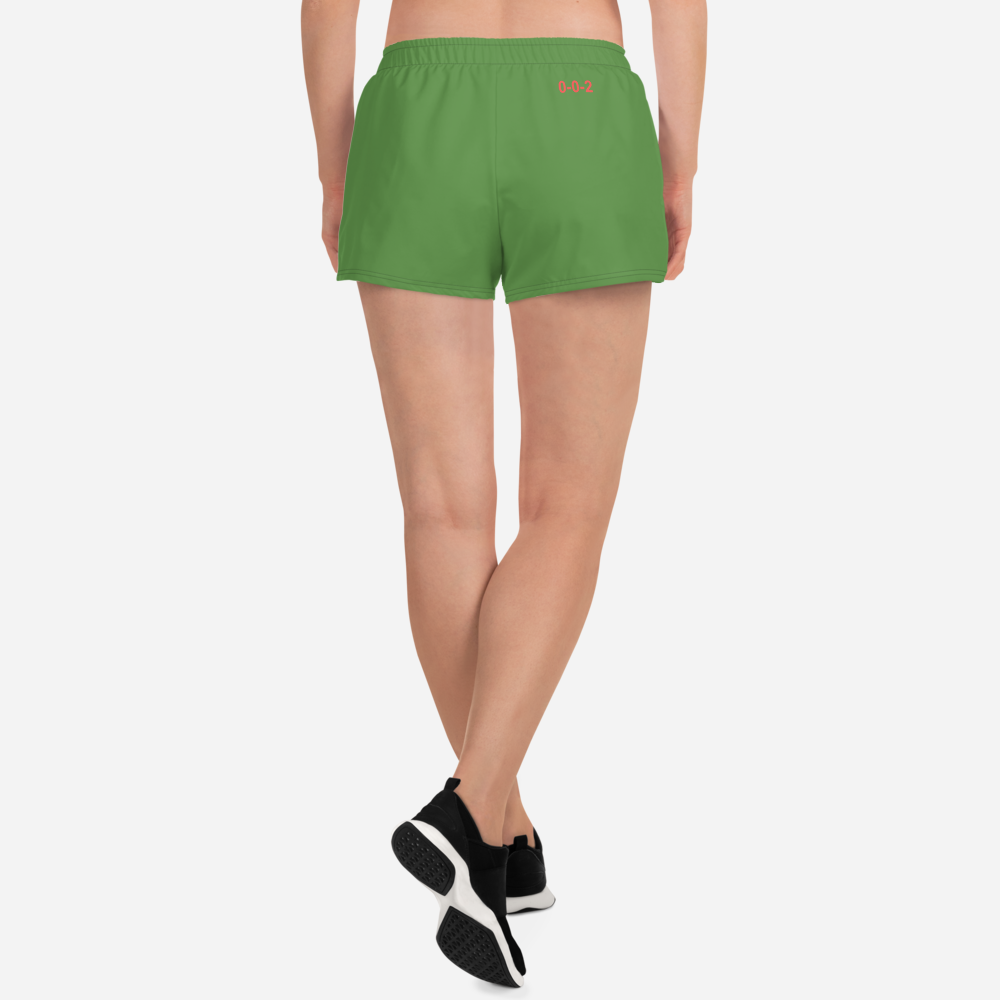 WOMENS RECYCLED ATHLETIC SHORTS - GREEN