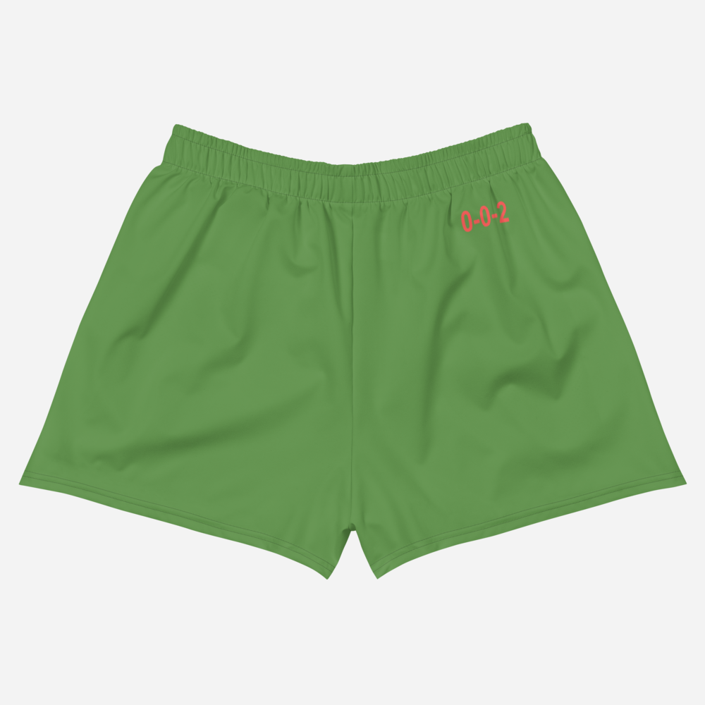 WOMENS RECYCLED ATHLETIC SHORTS - GREEN