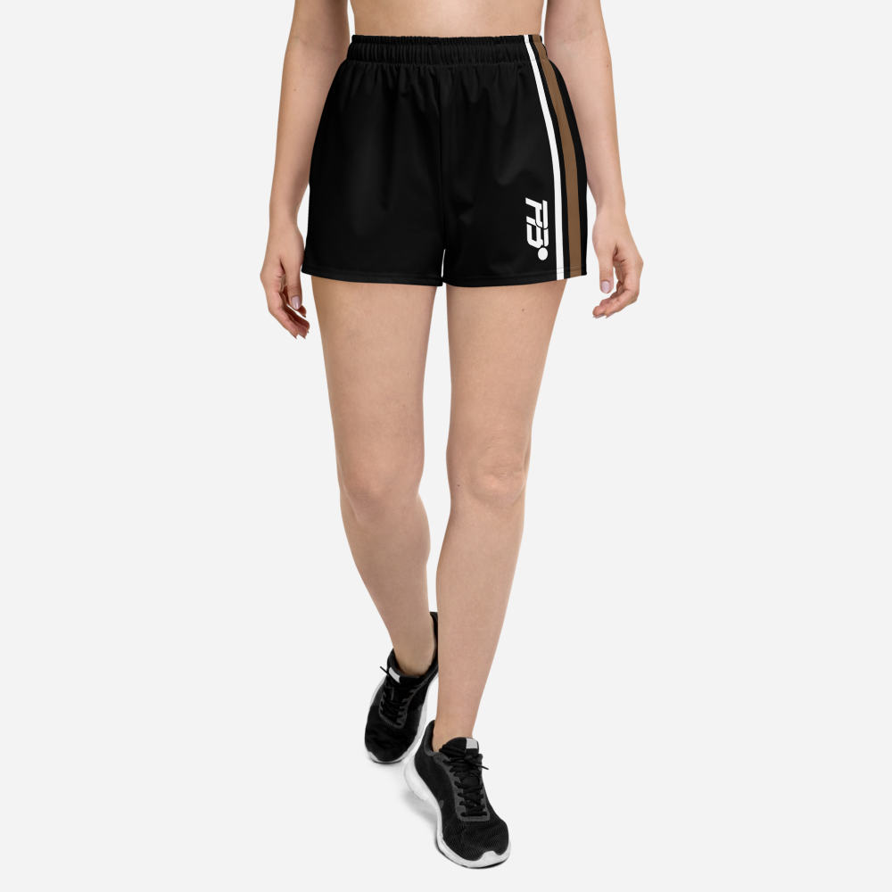 WOMENS RECYCLED ATHLETIC SHORTS - BLACK