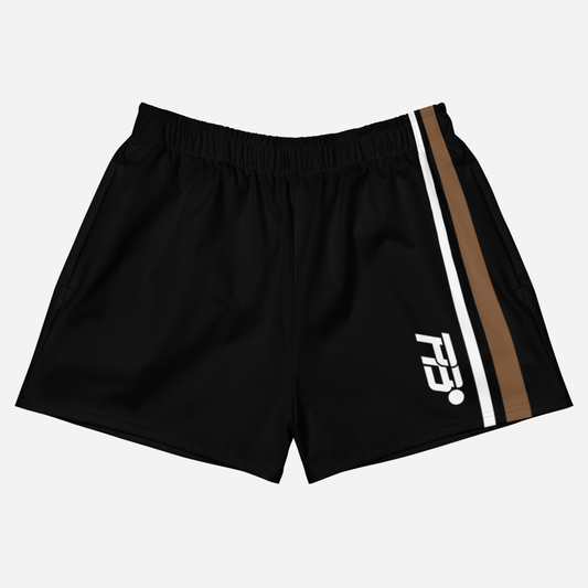 WOMENS RECYCLED ATHLETIC SHORTS - BLACK