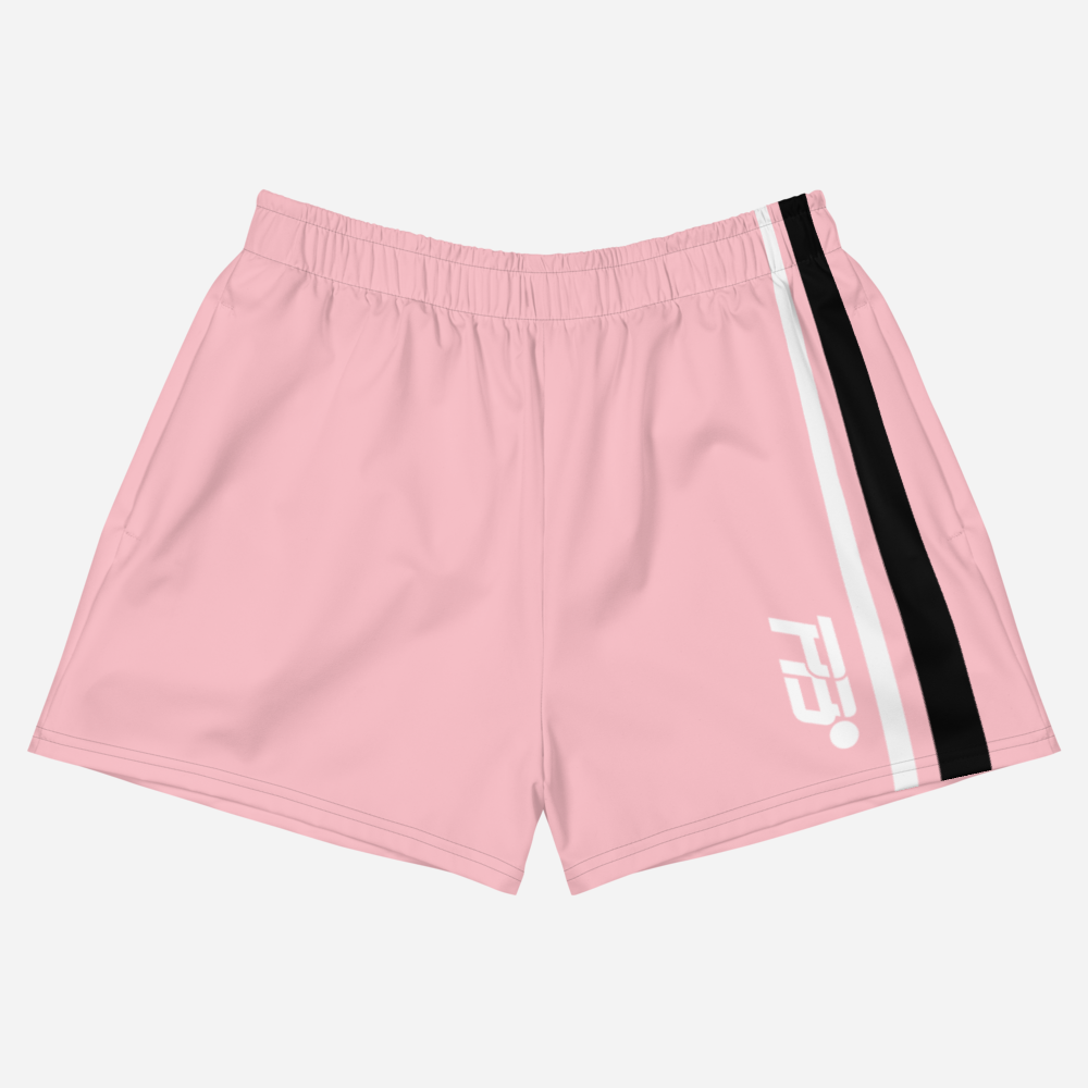 WOMENS RECYCLED ATHLETIC SHORTS - PINK