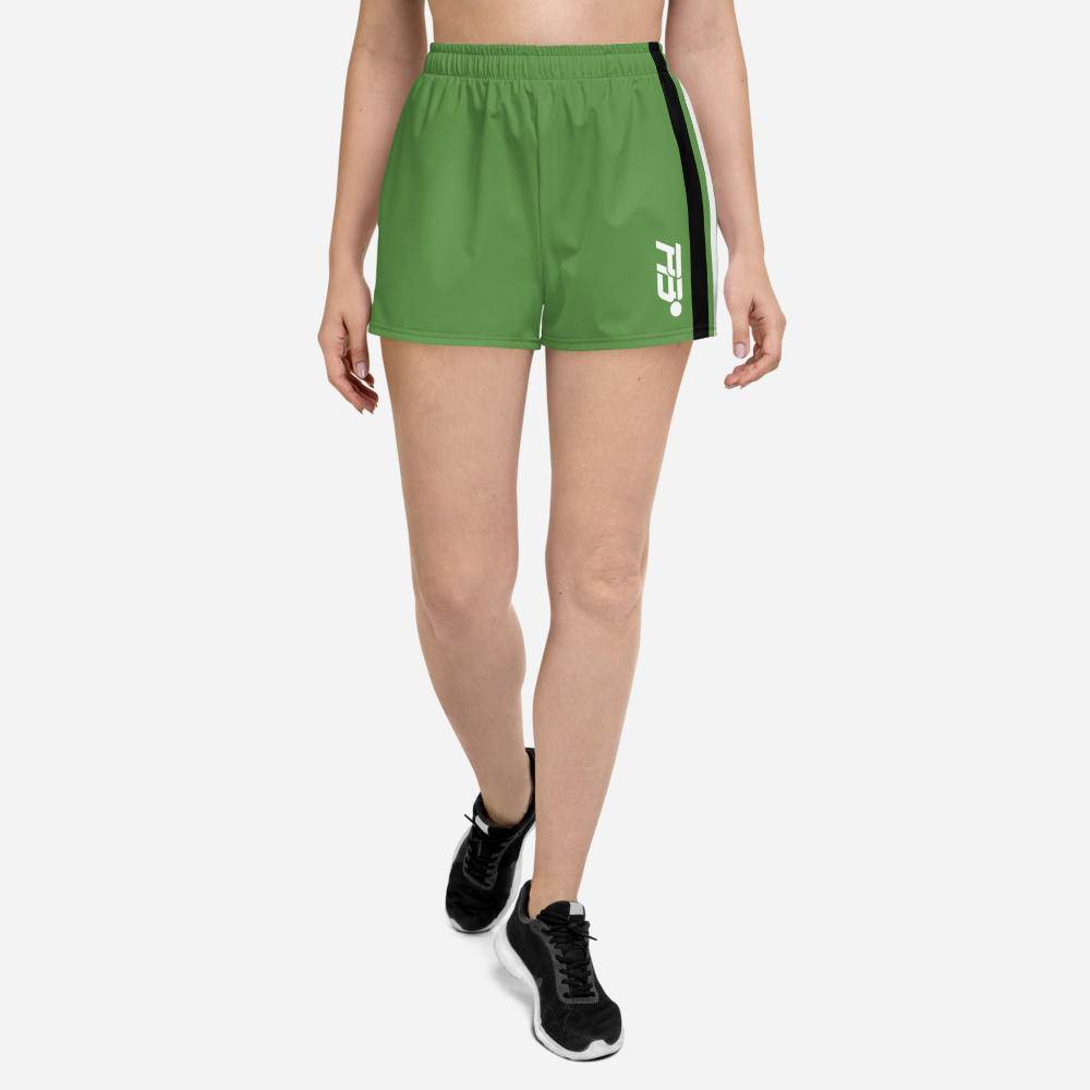 WOMENS RECYCLED ATHLETIC SHORTS - GREEN