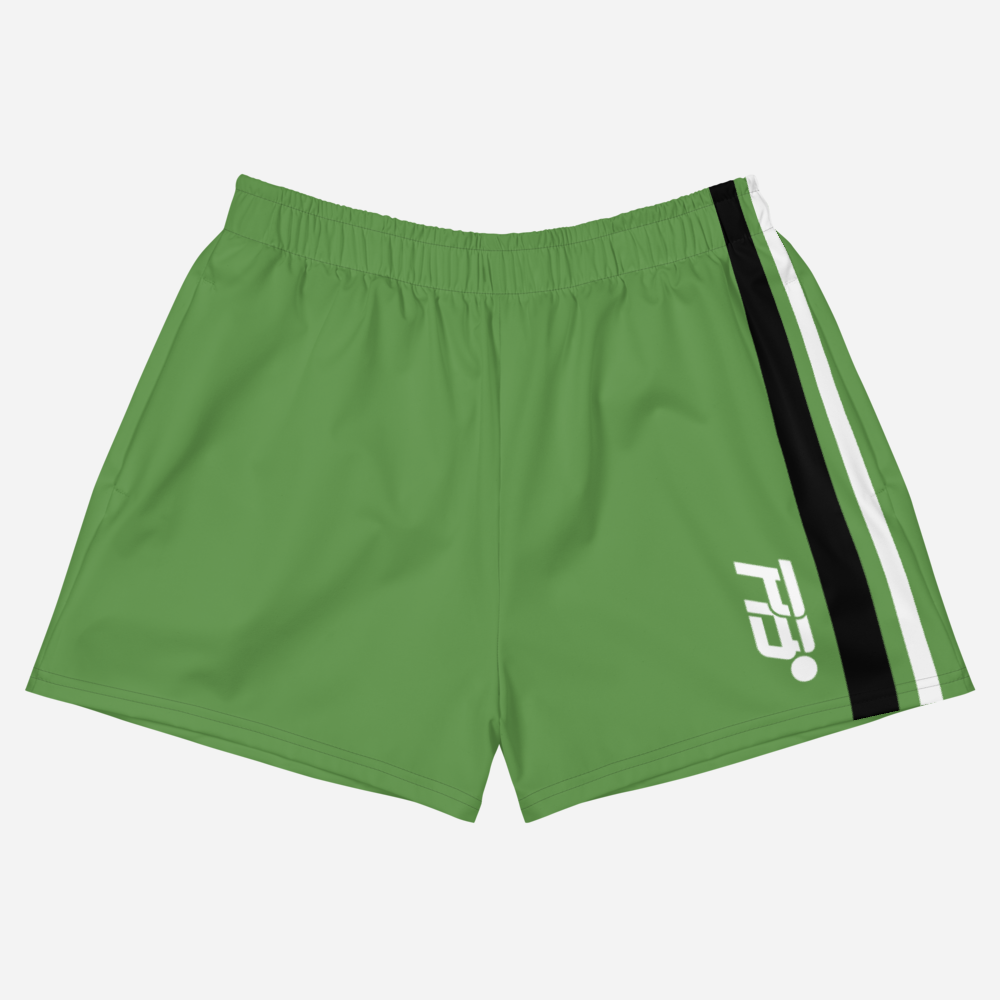 WOMENS RECYCLED ATHLETIC SHORTS - GREEN