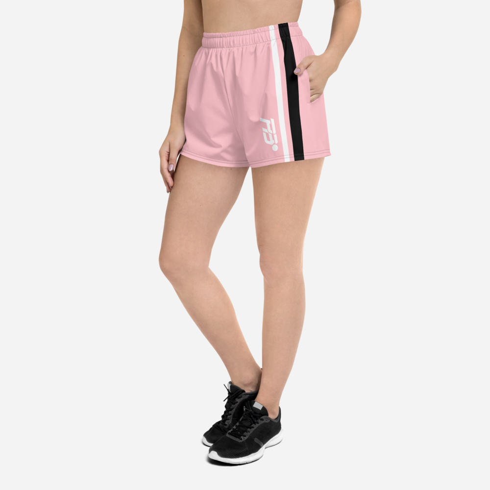 WOMENS RECYCLED ATHLETIC SHORTS - PINK