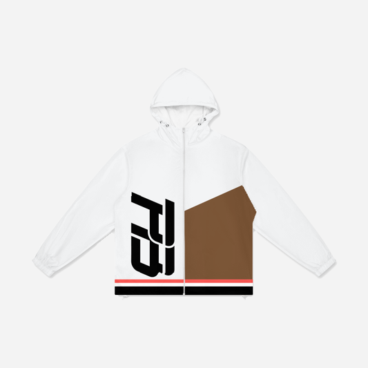 BASIC WINDBREAKER - BROWN/WHITE