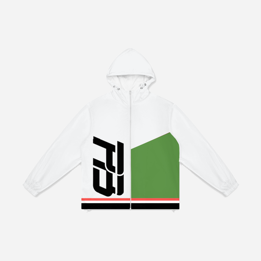 BASIC WINDBREAKER - GREEN/WHITE