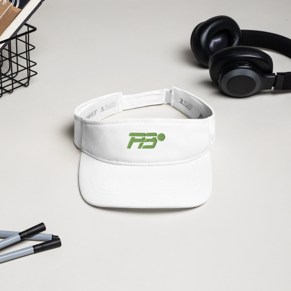 EMBROIDERED VISOR - PB WHITE